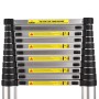 [US Warehouse] 10.5ft Household Multifunctional Aluminum Alloy Single-sided Foldable Telescopic Ladder 11-step Unloading Ladder